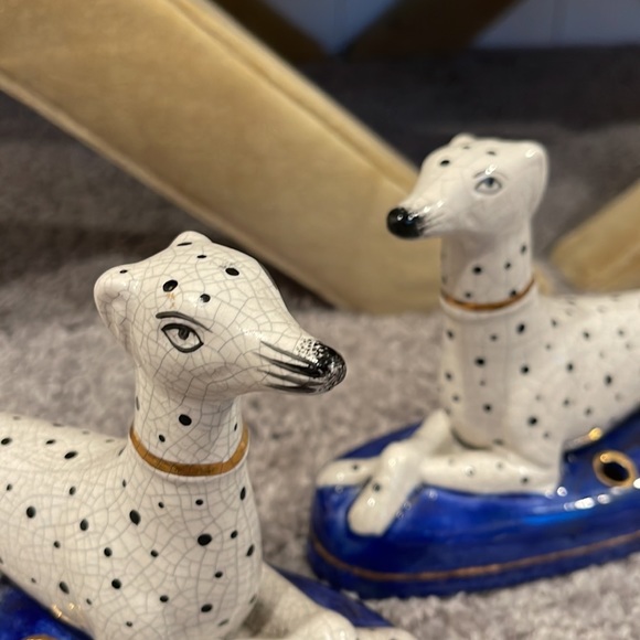 Staffordshire Dalmatian ink wells - Picture 2 of 4